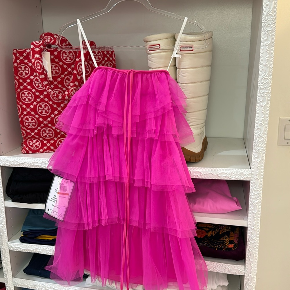 Pink tulle dress 3/4 in Party Pink!